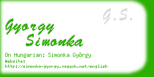 gyorgy simonka business card