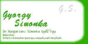 gyorgy simonka business card